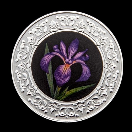 2020 RCM 1/4 oz Ag $3 Floral Emblems - Quebec: Blue Flag Iris: 2020 RCM 1/4 oz Ag $3 Floral Emblems - Quebec: Blue Flag Iris #NGFY65187v15