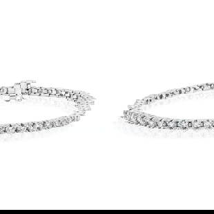 6.93 ctw 14K White Gold 7 inch Basket 4 Prong Tennis Bracelet (LAB-GROWN): Shape: Round ;Metal Type: 14K White Gold ;Style: 7 inch Basket 4 Prong ;Color: F-G ;Clarity: SI ;Total Carat Weight: 6.93 (LAB-GROWN) #NGFY76623v12