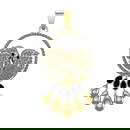 3.73 Ctw VS/SI1 Blue Sapphire and Diamond 14k Yellow Gold Pandant (ALL DIAM