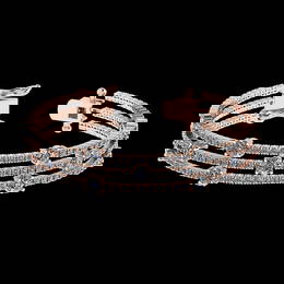 6.52 Ctw VS/SI1 Diamond Style 14K Rose Gold Bracelet (ALL DIAMOND ARE LAB G