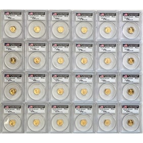 Certified Proof American $5 Gold Eagles 24 Pc. Set 1988-2012 PF69 PCGS Merc