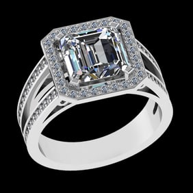 3.46 Ctw VS/SI1 (ALL DIAMOND ARE LAB GROWN ) Diamond 10k white Gold Engagem