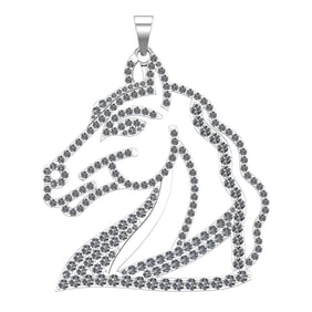 5.86 Ctw VS/SI1 Diamond 14k white Gold Pendant (ALL DIAMOND ARE LAB GROWN )