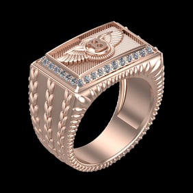 0.44 Ctw VS/SI1 Diamond Prong Set 18k Rose Gold Engagement Ring (ALL DIAMON