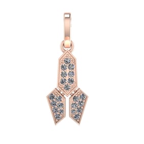 0.31 Ctw VS/SI1 Diamond 14k Rose Gold Pendant (ALL DIAMOND ARE LAB GROWN )