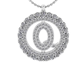1.25 Ctw VS/SI1 Diamond 14K White Gold Necklace (ALL DIAMOND ARE LAB GROWN
