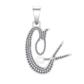 4.26 Ctw SI2/SI1 Diamond Prong Set 14k white Gold Pandant (ALL DIAMOND ARE