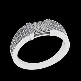 0.36 Ctw SI2/SI1 Diamond 10k white Gold Engagement Ring (ALL DIAMOND ARE LA