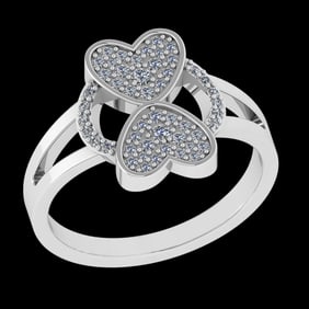 0.28 Ctw VS/SI1 Diamond Prong Set 10k white Gold Engagement Ring ( (ALL DIA