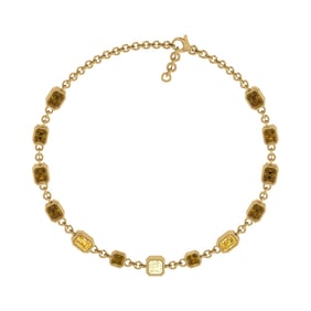 3.60 Ctw VS/SI1 Fancy NaturalYellow Brown Diamond 14K Yellow Gold Bracelet