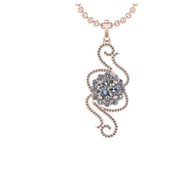 3.20 Ctw VS.SI1 (ALL DIAMOND ARE LAB GROWN ) Diamond 14k Rose Gold Necklace