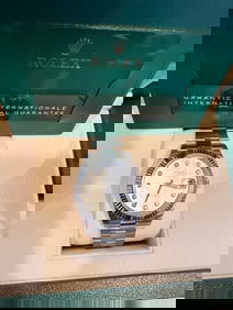 Brand New Rolex OysterPerpetual Mother of Pearls w/ factory diamonds comes