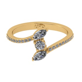 0.50 Ctw SI2/SI1 Diamond Prong Set 14k Yellow Gold Engagement Ring (ALL DIA
