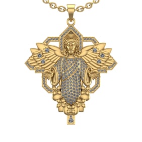 1.95 Ctw SI2/SI1 Diamond 14k Yellow Gold Pendant (ALL DIAMOND ARE LAB GROWN