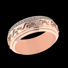 0.36 Ctw VS/SI1 Diamond 10K Rose Gold Eternity Ring (ALL DIAMOND ARE LAB GR