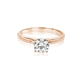 1.12 ctw 14k Rose Gold Solitaire Solitaire Ring (LAB GROWN DIAMOND)