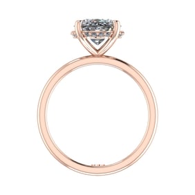 2.59 Ctw VS/SI1 Diamond 14k Rose Gold Hiden Halo Engagement Ring (ALL DIAMO