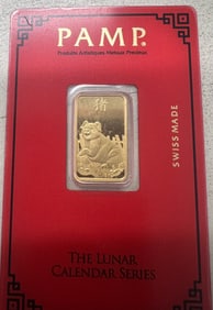 PAMP LUNAR SERIES 5 GRAM GOLD BAR YEAR OF THE PIG