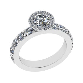 2.20 Ctw SI1/SI2 Diamond 14k white Gold Engagement Ring (ALL DIAMOND ARE LA