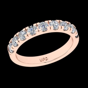 0.99 Ctw VS/SI1 Diamond 10k Rose Gold Eternity Band Ring (ALL DIAMOND ARE L