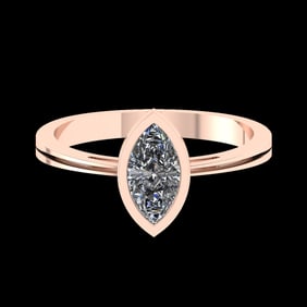 0.50 Ctw VS/SI1 Diamond Prong Set 10K Rose Gold Solitaire Ring (ALL DIAMOND