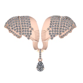 2.88 Ctw VS/SI1 Diamond 14k Rose Gold Pendant (ALL DIAMOND ARE LAB GROWN )