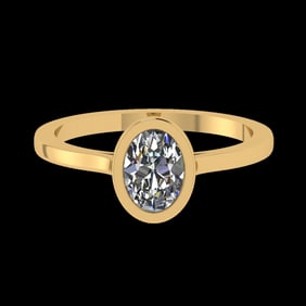 0.75 Ctw VS/SI1 Diamond Prong Set 10K Yellow Gold Solitaire Ring (ALL DIAMO