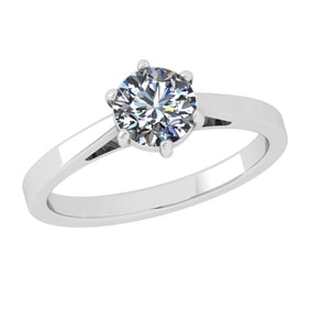 0.84 Ctw VS/SI1 Diamond 14k white Gold Solitaire Ring (ALL DIAMOND ARE LAB