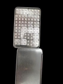 12 oz Silver Building Block Bars - 40-Piece Accessory Set