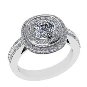 1.93 Ctw VS/SI1 Diamond 14K White Gold Engagement Ring (ALL DIAMOND ARE LAB