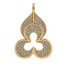 1.08 Ctw VS/SI1 Diamond 14k Yellow Gold Pendant (ALL DIAMOND ARE LAB GROWN