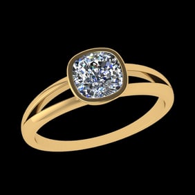 1.25 Ctw VS/SI1 Diamond 10k Yellow Gold Solitaire Ring (ALL DIAMOND ARE LAB