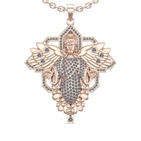 1.95 Ctw SI2/SI1 Diamond 14k Rose Gold Pendant (ALL DIAMOND ARE LAB GROWN)