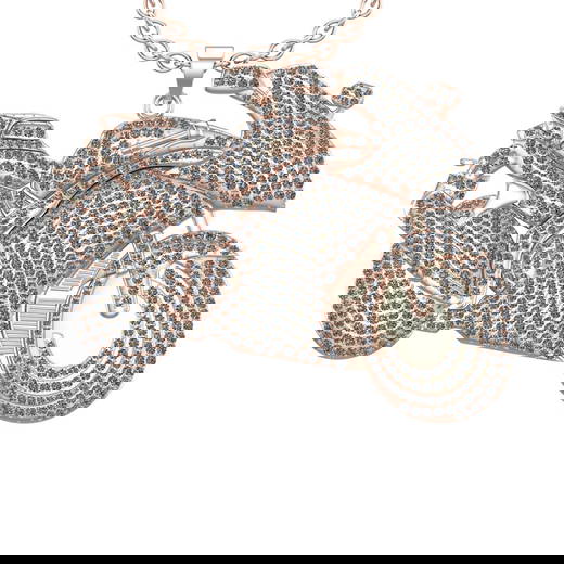 8.71 Ctw VS/SI1 Diamond 14K Rose Gold Hip Hop Style Necklace (ALL DIAMOND A