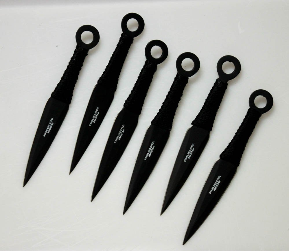 6 THROW KNIVES W/ SHEATH: 6 THROW KNIVES W/ SHEATH **|**|** 6 THROW KNIVES W/ SHEATH