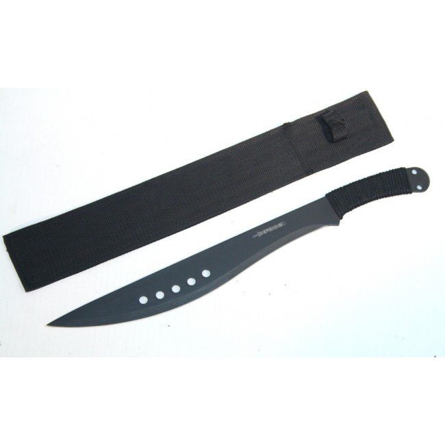 FULL TANG 20.5" BLACK MACHETE W/SHEATH: FULL TANG 20.5" BLACK MACHETE W/SHEATH **|**|** FULL TANG 20.5" BLACK MACHETE W/SHEATH