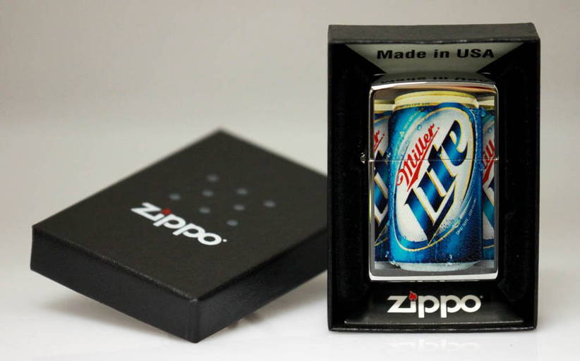 Collectible Genuine Zippo Lighter "miller Lite Can"