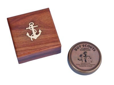 Antique Style Brass Boy Scout Compass w/ Rosewood Box 3: Antique Style Brass Boy Scout Compass w/ Rosewood Box 3 **|**|** Antique Style Brass Boy Scout Compass w/ Rosewood Box 3"
