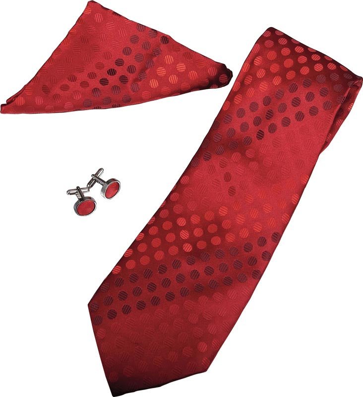 Polka Red Tie, Cufflinks and Pocket Square Gift Set: Polka Red Tie, Cufflinks and Pocket Square Gift Set **|**|** Polka Red Tie, Cufflinks and Pocket Square Gift Set