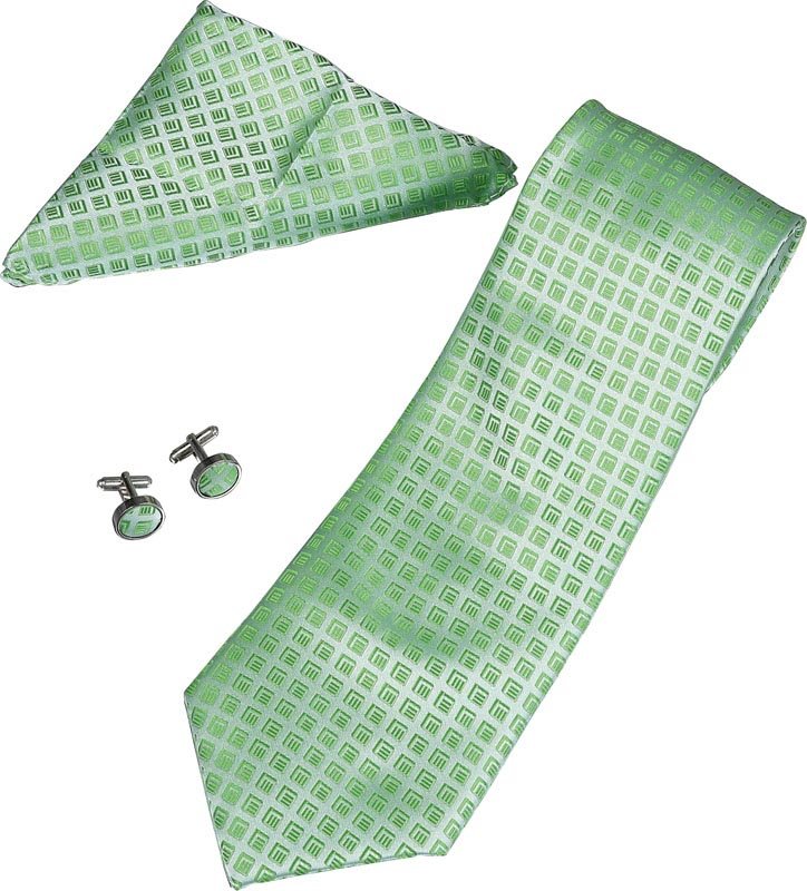 Toriz Lime Green Pattern Tie, Cufflinks and Pocket Squa: Toriz Lime Green Pattern Tie, Cufflinks and Pocket Squa **|**|** Toriz Lime Green Pattern Tie, Cufflinks and Pocket Square Gift Set