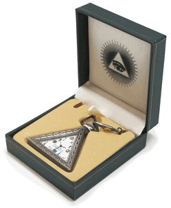 TRIANGLE MASONIC COLLECTIBLE POCKET WATCH W/GIFT BOX: TRIANGLE MASONIC COLLECTIBLE POCKET WATCH W/GIFT BOX **|**|** TRIANGLE MASONIC COLLECTIBLE POCKET WATCH W/GIFT BOX