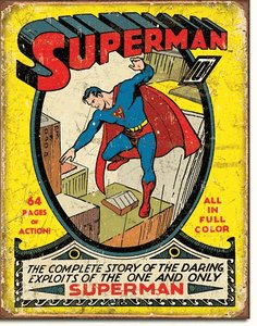 SUPERMAN COMIC COVER METAL SIGN: SUPERMAN COMIC COVER METAL SIGN **|**|** SUPERMAN COMIC COVER METAL SIGN