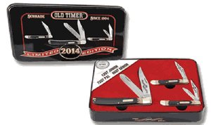 OLD TIMER SCHRADE KNIFE W/TIN BOX: OLD TIMER SCHRADE KNIFE W/TIN BOX **|**|** OLD TIMER SCHRADE KNIFE W/TIN BOX