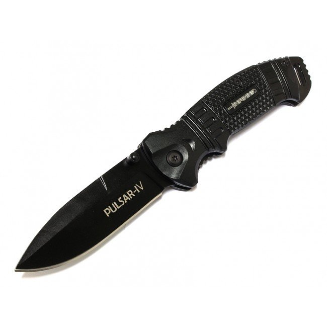 7 1/2" SPRING ASSISTED PULSAR IV STAINLESS BLADE W/ BEL: 7 1/2" SPRING ASSISTED PULSAR IV STAINLESS BLADE W/ BEL **|**|** 7 1/2" SPRING ASSISTED PULSAR IV STAINLESS BLADE W/ BELT CLIP