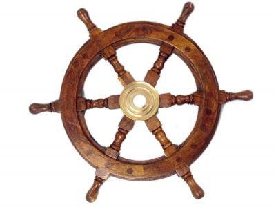 Deluxe Edition Wood and Brass Ship Wheel 12": Deluxe Edition Wood and Brass Ship Wheel 12" **|**|** Deluxe Edition Wood and Brass Ship Wheel 12"