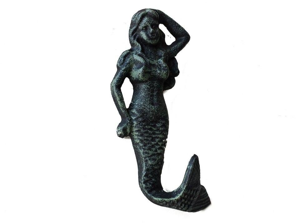 Nautical Decor Seaworn Cast Iron Mermaid Key Hook 6": Nautical Decor Seaworn Cast Iron Mermaid Key Hook 6" **|**|** Nautical Decor Seaworn Cast Iron Mermaid Key Hook 6"