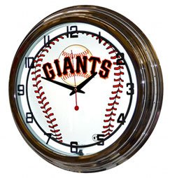 MLB SAN FRANCISCO GIANTS NEON WALL CLOCK: MLB SAN FRANCISCO GIANTS NEON WALL CLOCK **|**|** MLB SAN FRANCISCO GIANTS NEON WALL CLOCK