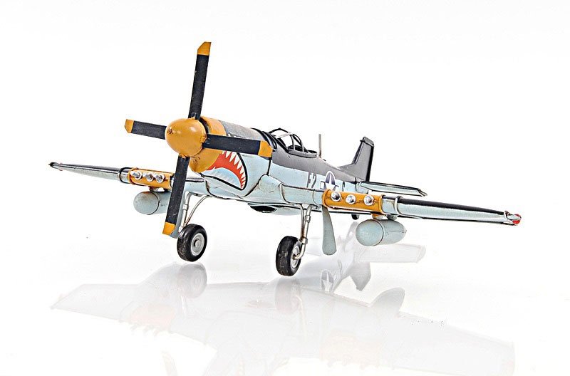 HAND MADE 1943 GREY MUSTANG P51 1:40TH SCALE MODEL: HAND MADE 1943 GREY MUSTANG P51 1:40TH SCALE MODEL **|**|** This 1943 Grey Mustang P-51 was an American long-range, single-seat fighter and fighter-bomber used during World War II, the Korean War and