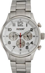 ZIPPO MENS SILVER CHRONOGRAPH WATCH: ZIPPO MENS SILVER CHRONOGRAPH WATCH **|**|** ZIPPO MENS SILVER CHRONOGRAPH WATCH #44355v2