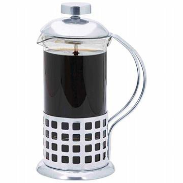Wyndham House 12oz French Press Coffee Maker: Wyndham House 12oz French Press Coffee Maker **|**|** Features stainless steel design, high boron glass, and mirror finish. Heat/cold resistant. Dishwasher safe. Measures 4-3/4" x 7-1/4" x 3-1/2" #487